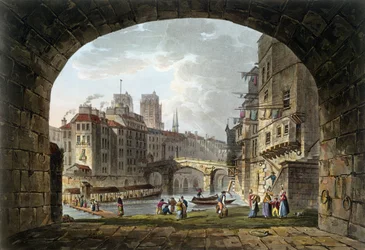 View of the Pont du Chatelet and Notre-Dame Cathedral